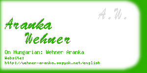 aranka wehner business card